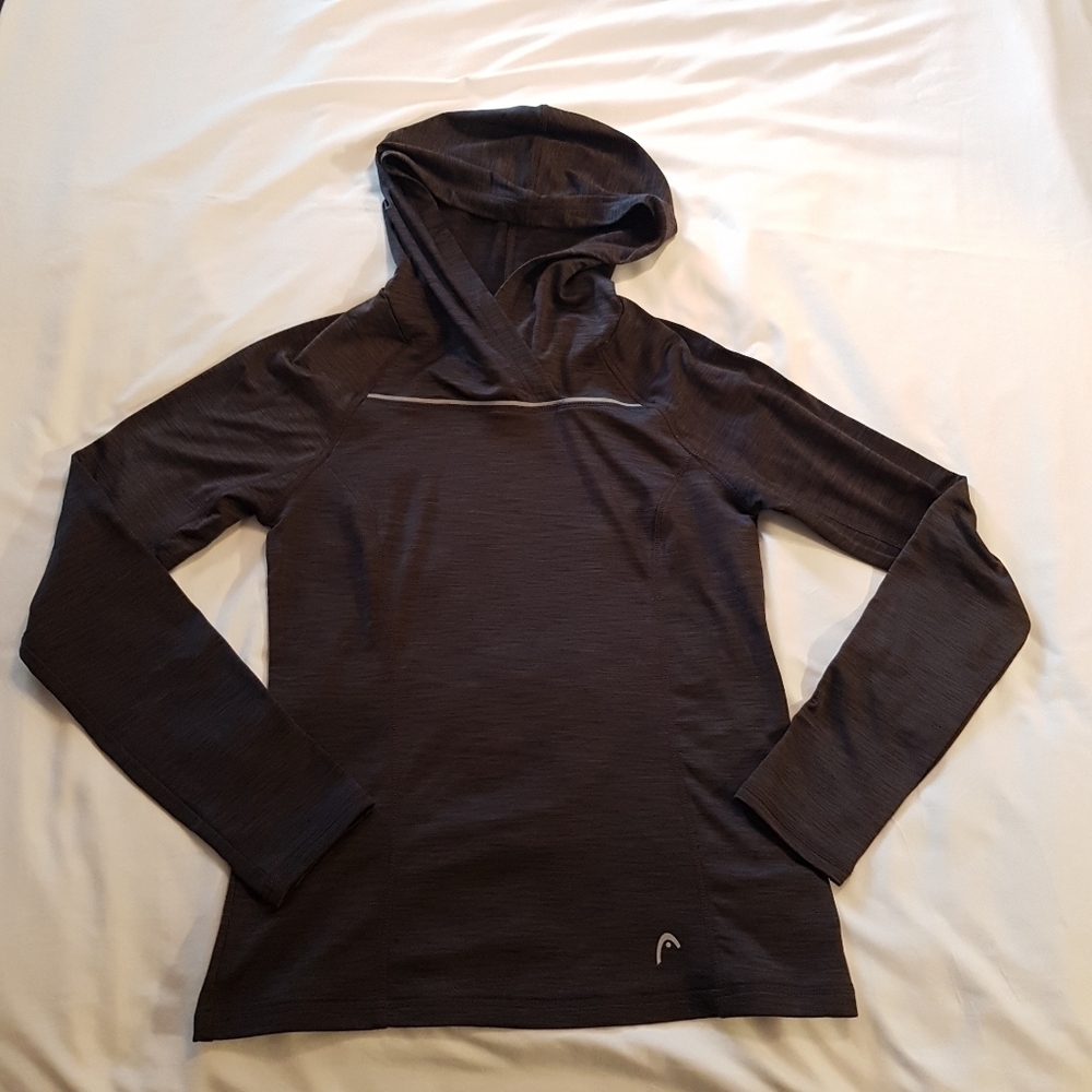 HEAD women's size XS dark gray running hoodie